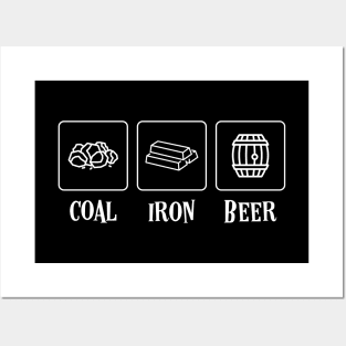 Minimalist Coal Iron Brass Board Games Posters and Art